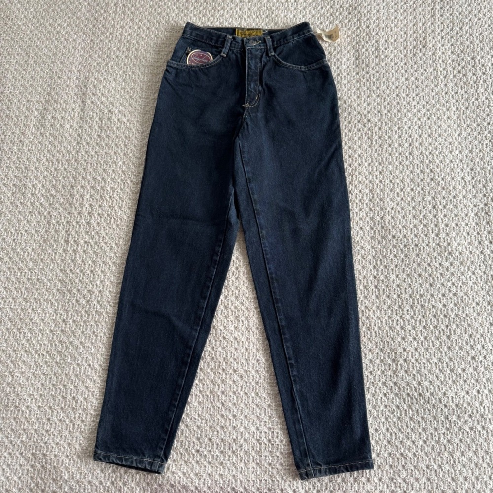 Vintage Jaclyn Smith Women's Size 3/4 R High Rise Dark Wash Mom Retro Jeans NWT